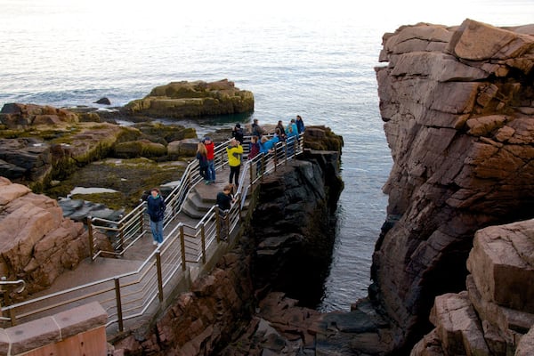 Bar Harbor showing views and rocky coastline