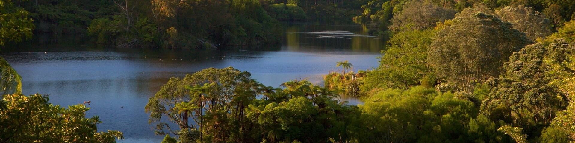 Taranaki das einen See oder Wasserstelle, WĂ€lder und Berge