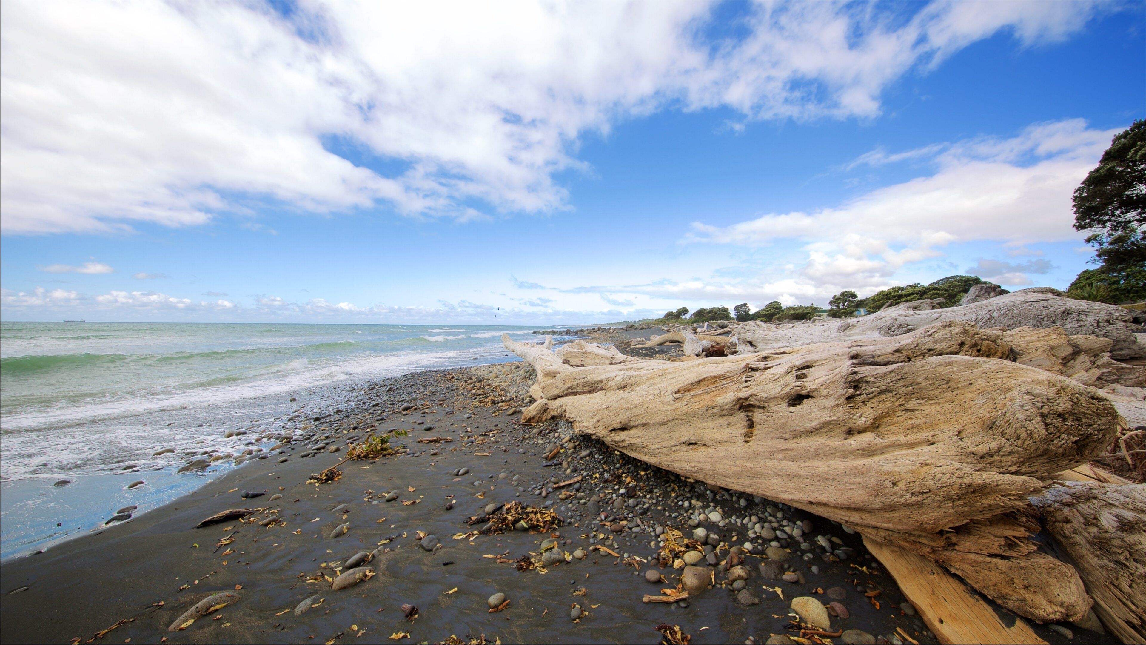 New Plymouth bevat een strand en een kiezelstrand