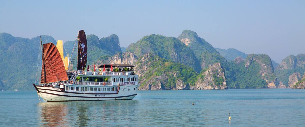 Halong Bay featuring a bay or harbor