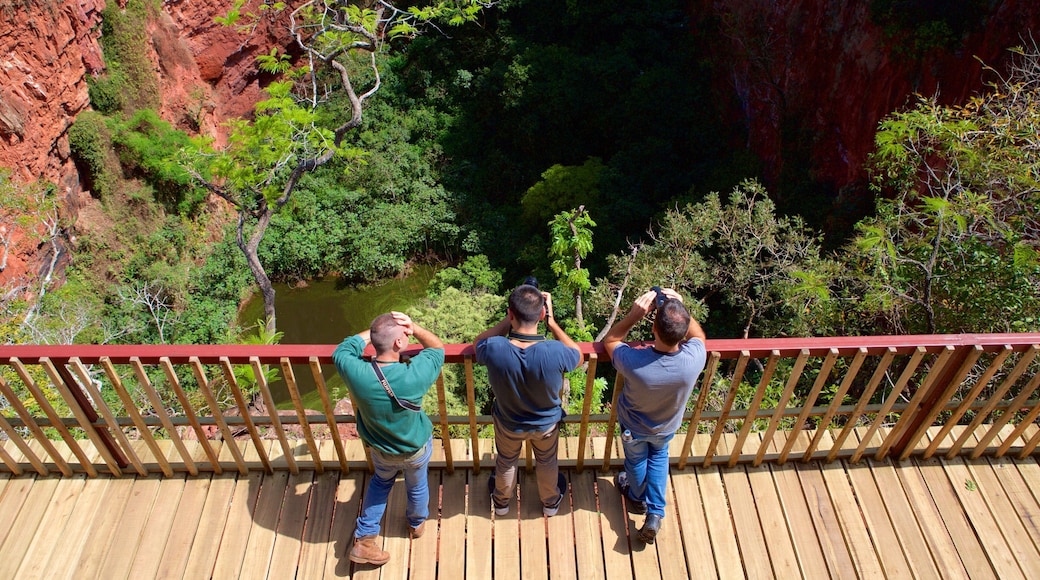 Bonito showing views and a lake or waterhole as well as a small group of people