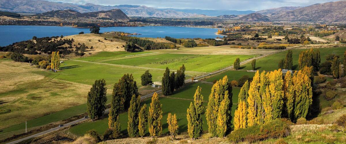 This is the view of Wanaka, New Zealand from the Roy's Peak Track in autumn. This is a beautiful photo but it is still not as pretty as what you see from the highest point of Roy's Peak Track. To learn more about the hike (and see these awesome views), read: http://www.earthtrekkers.com/hiking-roys-peak-track-with-kids/