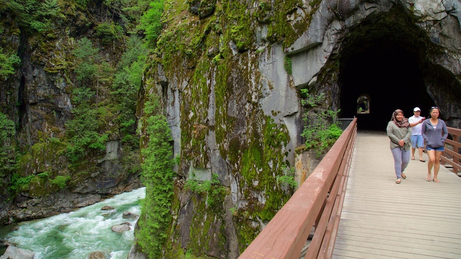 Vancouver Coast featuring a bridge, caves and rapids