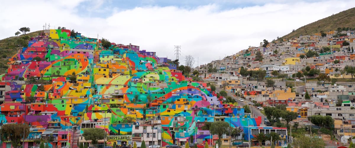 Las Palmitas featuring landscape views, a small town or village and outdoor art