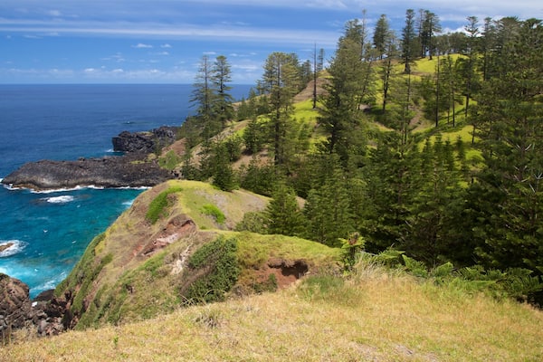 Norfolk Island featuring rocky coastline and general coastal views