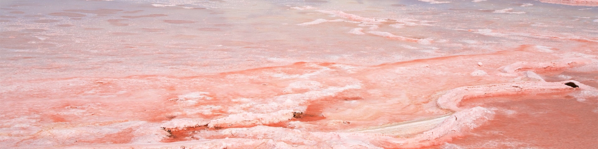 Pink Lake showing a river or creek