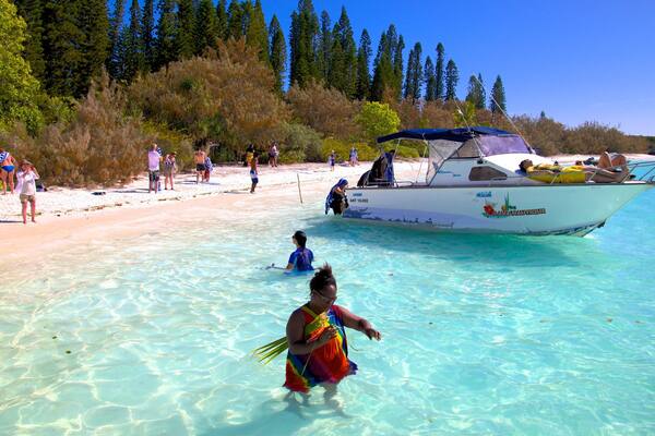 New Caledonia featuring general coastal views, swimming and a beach