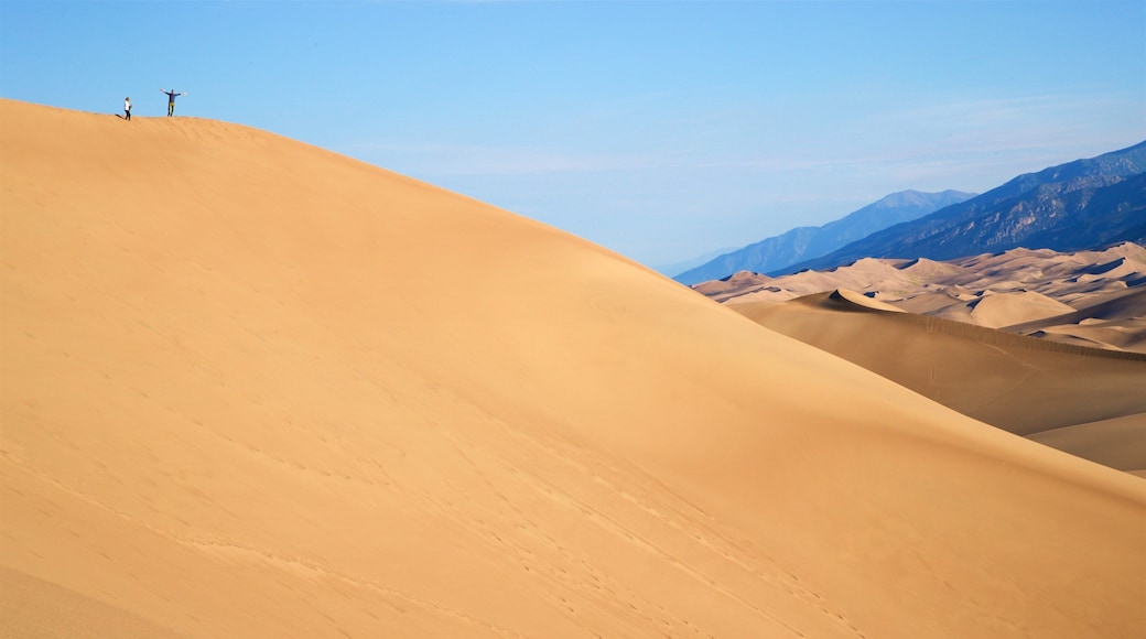 Great Sand Dunes National Park which includes landscape views and desert views as well as a couple