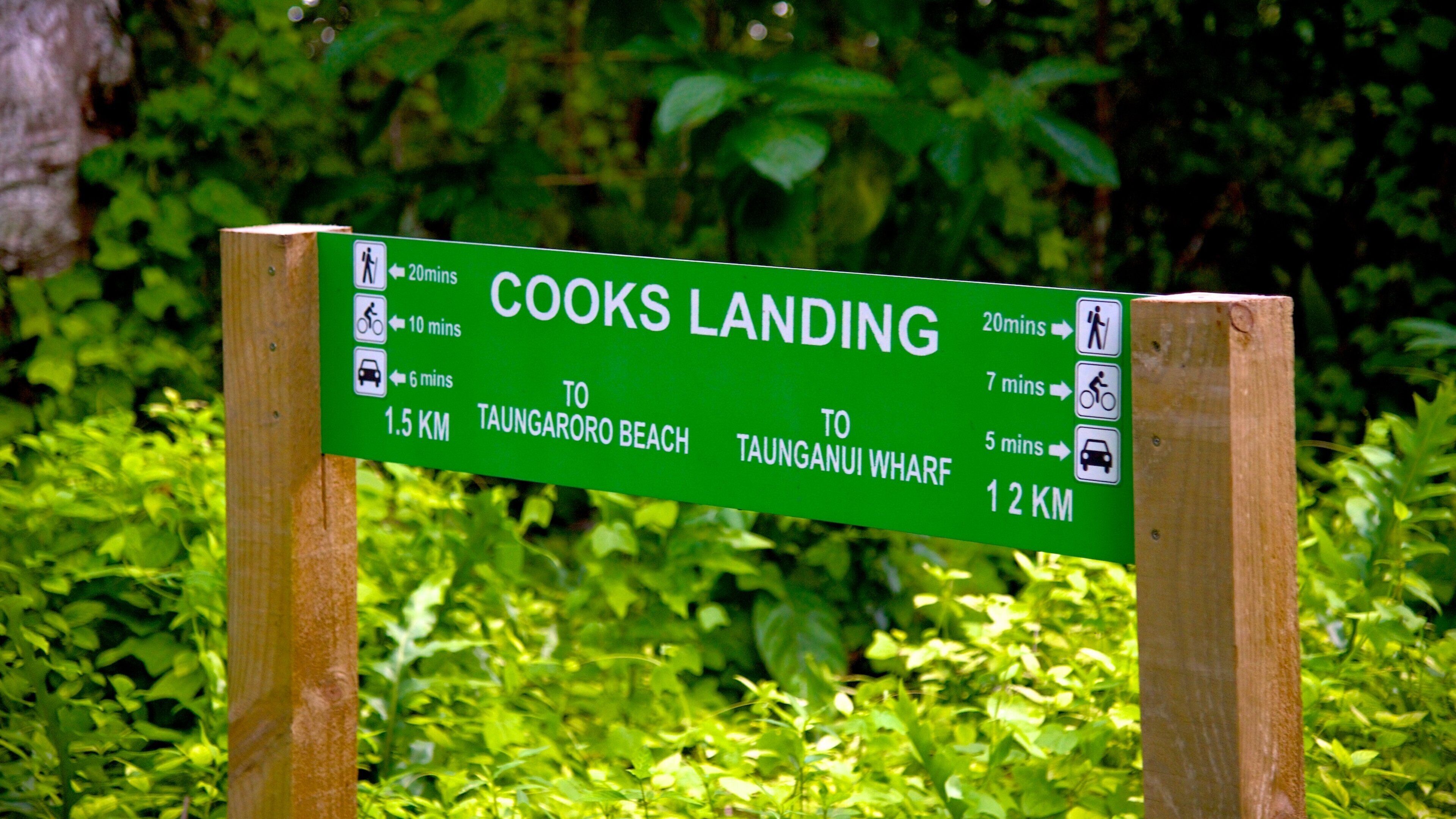 Atiu which includes signage