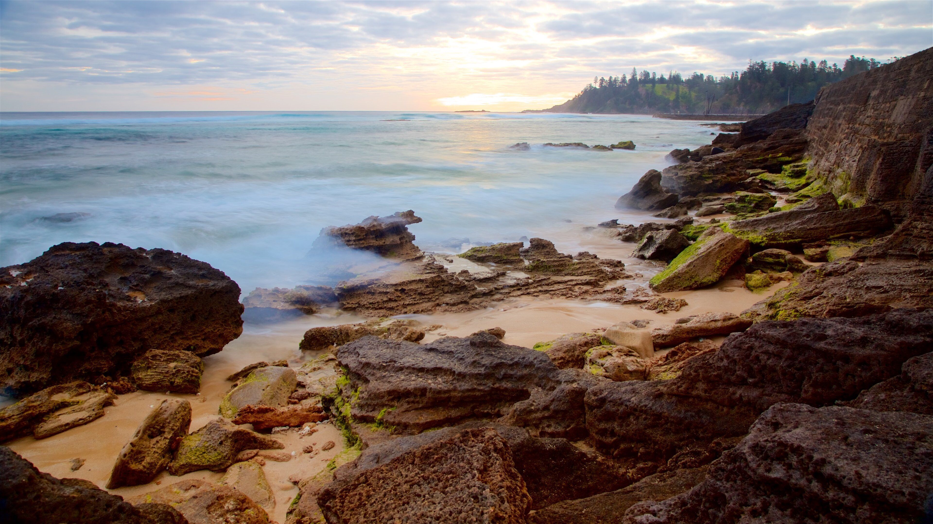 Norfolk Island showing general coastal views, a sunset and rocky coastline