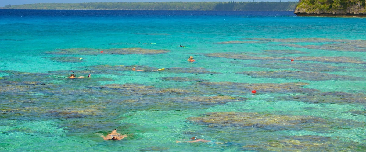 Lifou toont algemene kustgezichten, snorkelen en tropische uitzichten