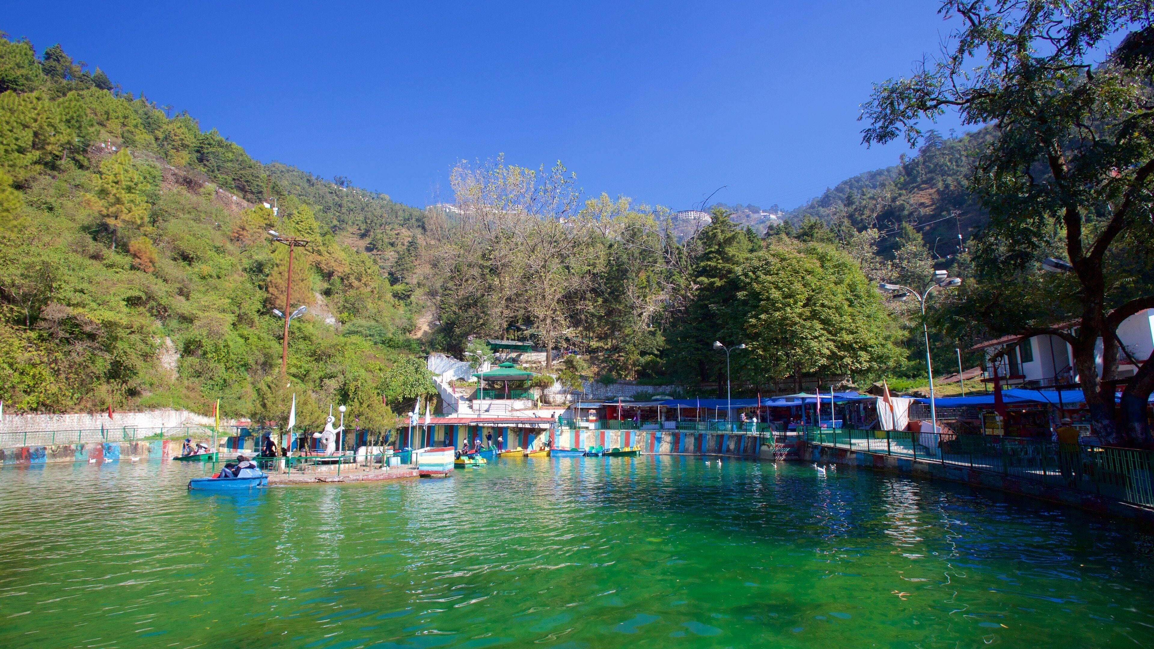 Mussoorie which includes a lake or waterhole