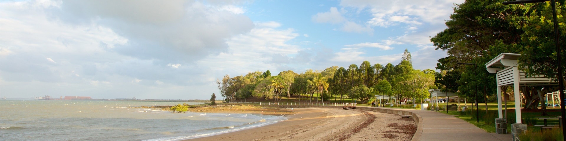 Barney Point Beach which includes general coastal views and a sandy beach