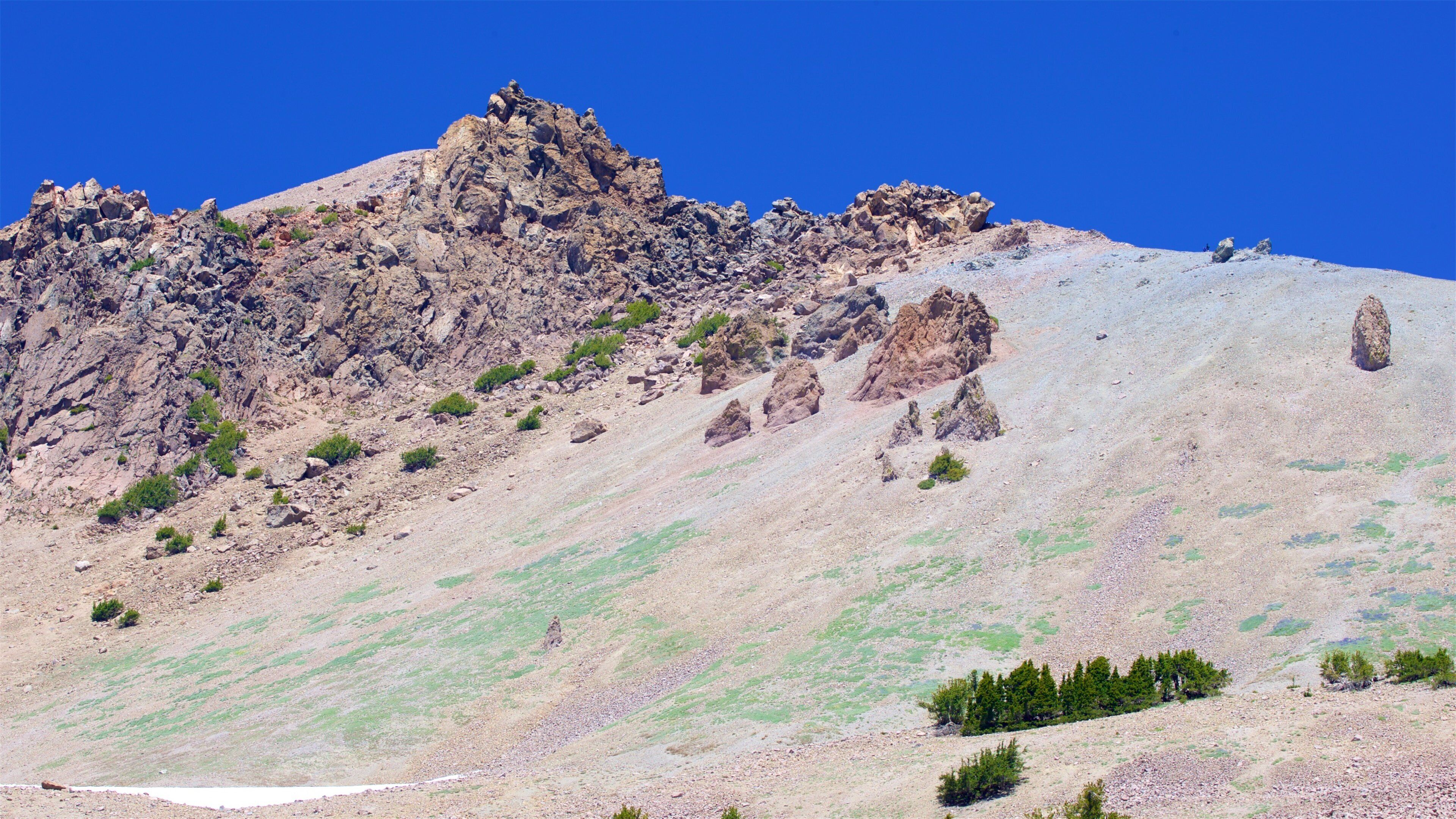 Lassen Peak Trail featuring mountains and tranquil scenes