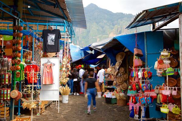 Artisan Market of Tepoztlan showing street scenes and markets