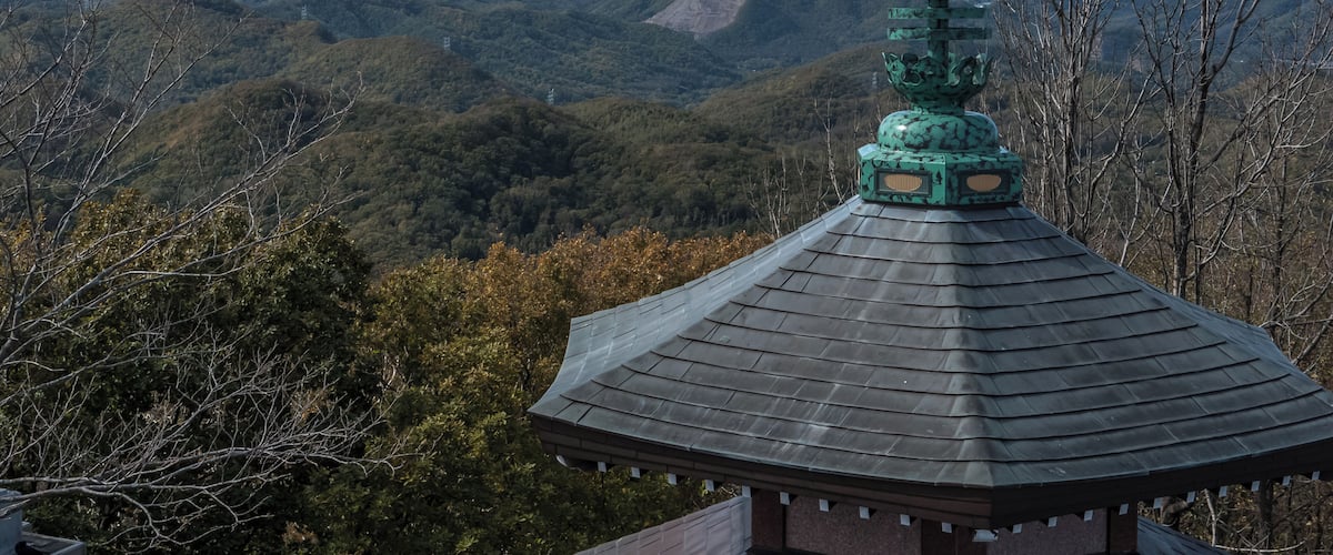 Moiwayama Sancho Temple an view from Mount Moiva in Sapporo