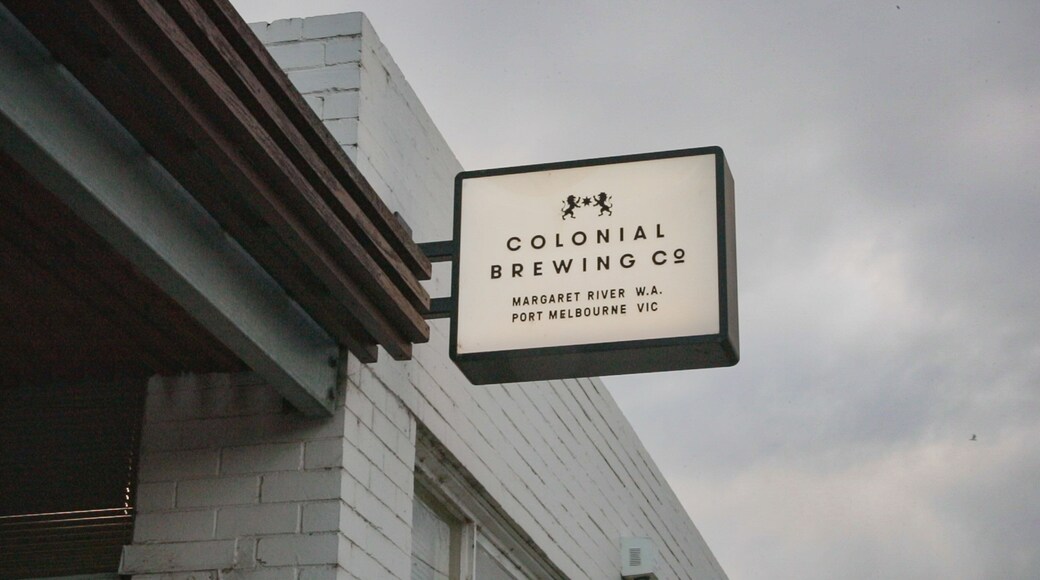 Colonial Brewing Co. which includes signage