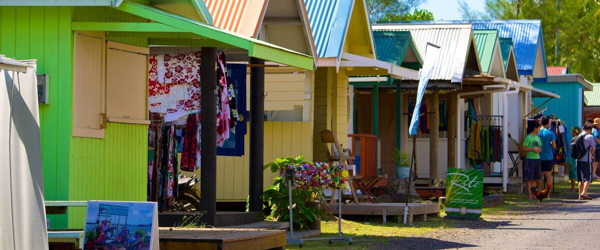 Rarotonga qui includes marchés