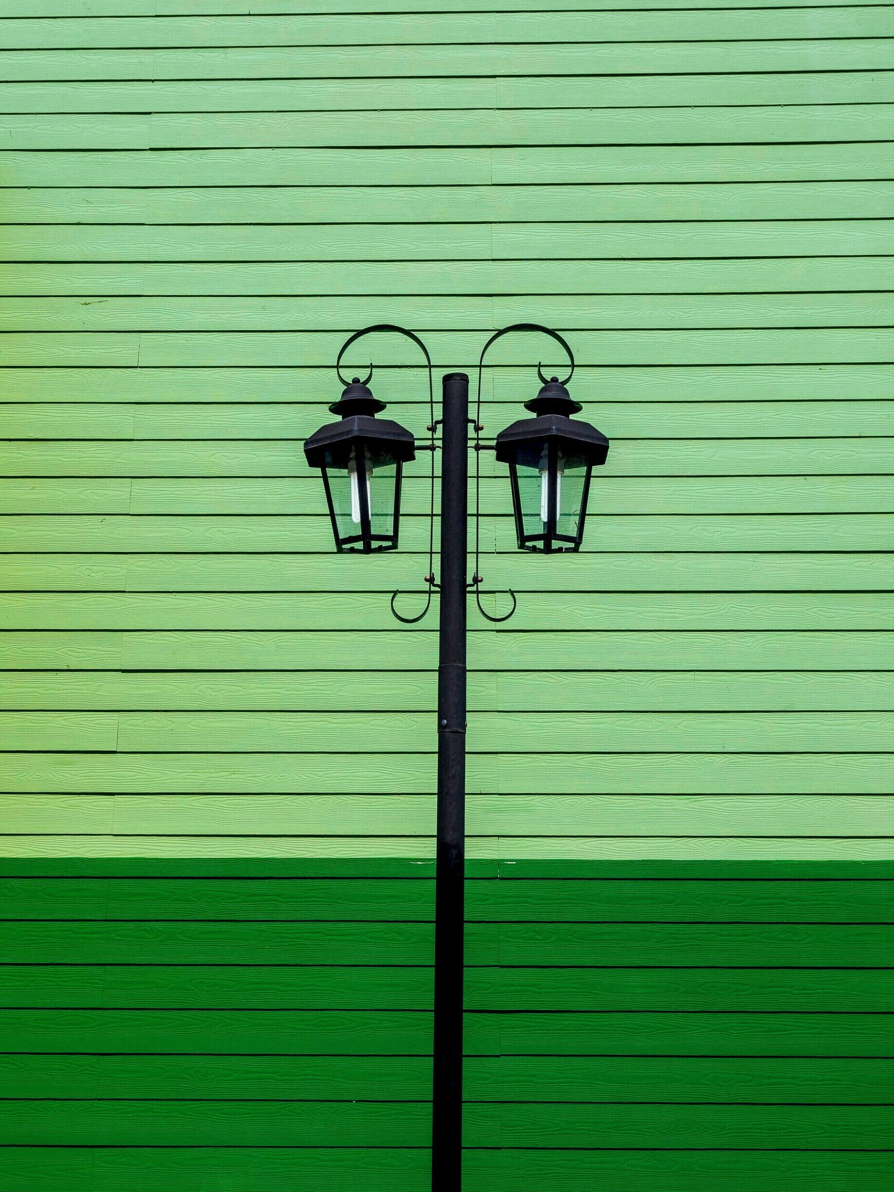Lamp post in the village of Tres Lagos in southern Argentina, visited while exploring Patagonia. There were a lot of interesting building around there, but this one alone with the lamppost made it more intriguing. 
#Green