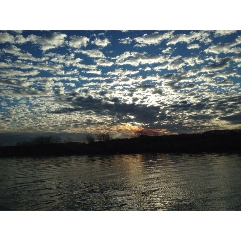 Delta de tigre, sunset. 
