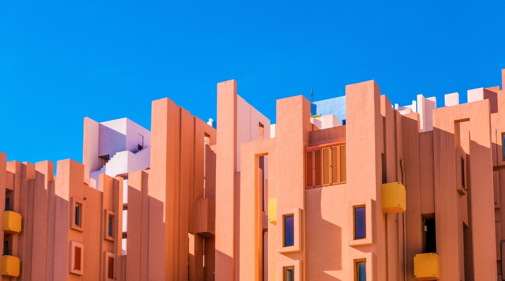 M5C7KM Walls of La Muralla Roja building located in Calpe, Spain
