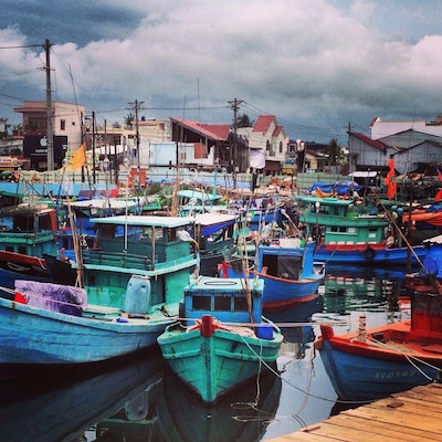 #blue boats in Vietnam.
#vietnam #southeastasia
