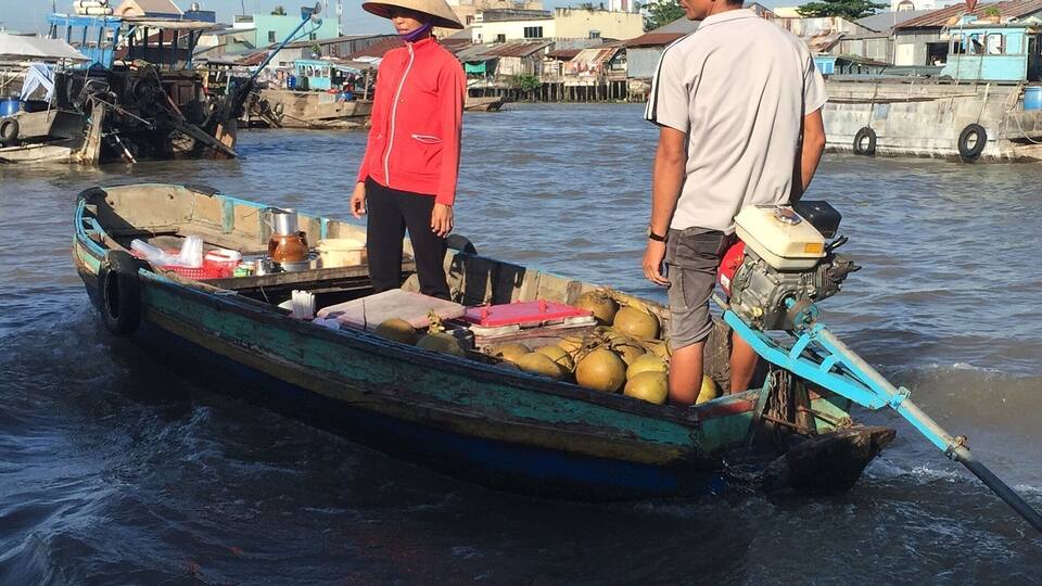 Would recommend a cruise along the Mekong in Can Tho to see the floating markets. You can enjoy a coffee or even jump on one of the boats to grab some fresh pineapple. Amazing to see how they trade every day on the water