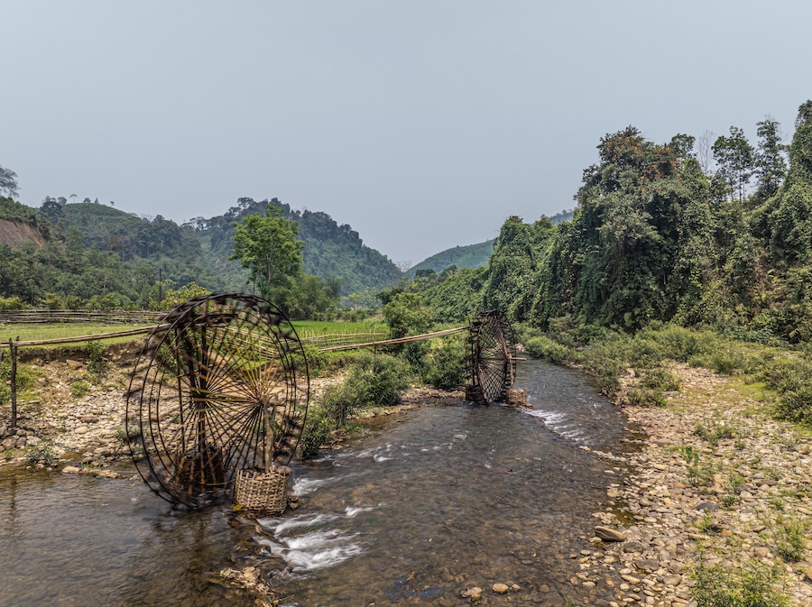 Thin Village in Con Cuong DIstrict, Nghe An Province of Vietnam