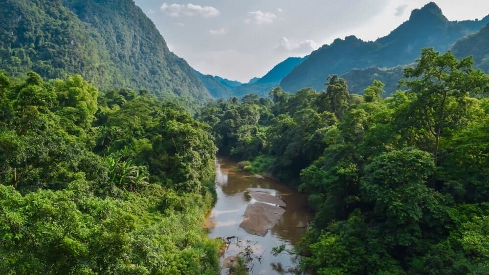 Photo taken from a bridge at the Phong Nha National Park, in Vietnam, the home for some of the biggest caves in the world. #vietnam #phongnha #bestof5
