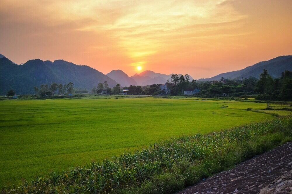 Photo taken at sunset during a bike ride at the Phong Nha National Park, in Vietnam. #vietnam #sunset #bestof5