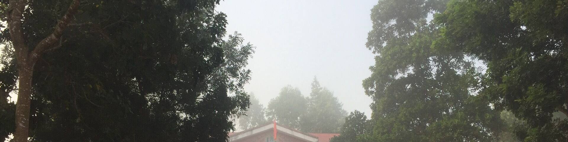 Early morning in mountainous school