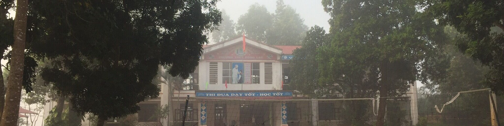 Early morning in mountainous school