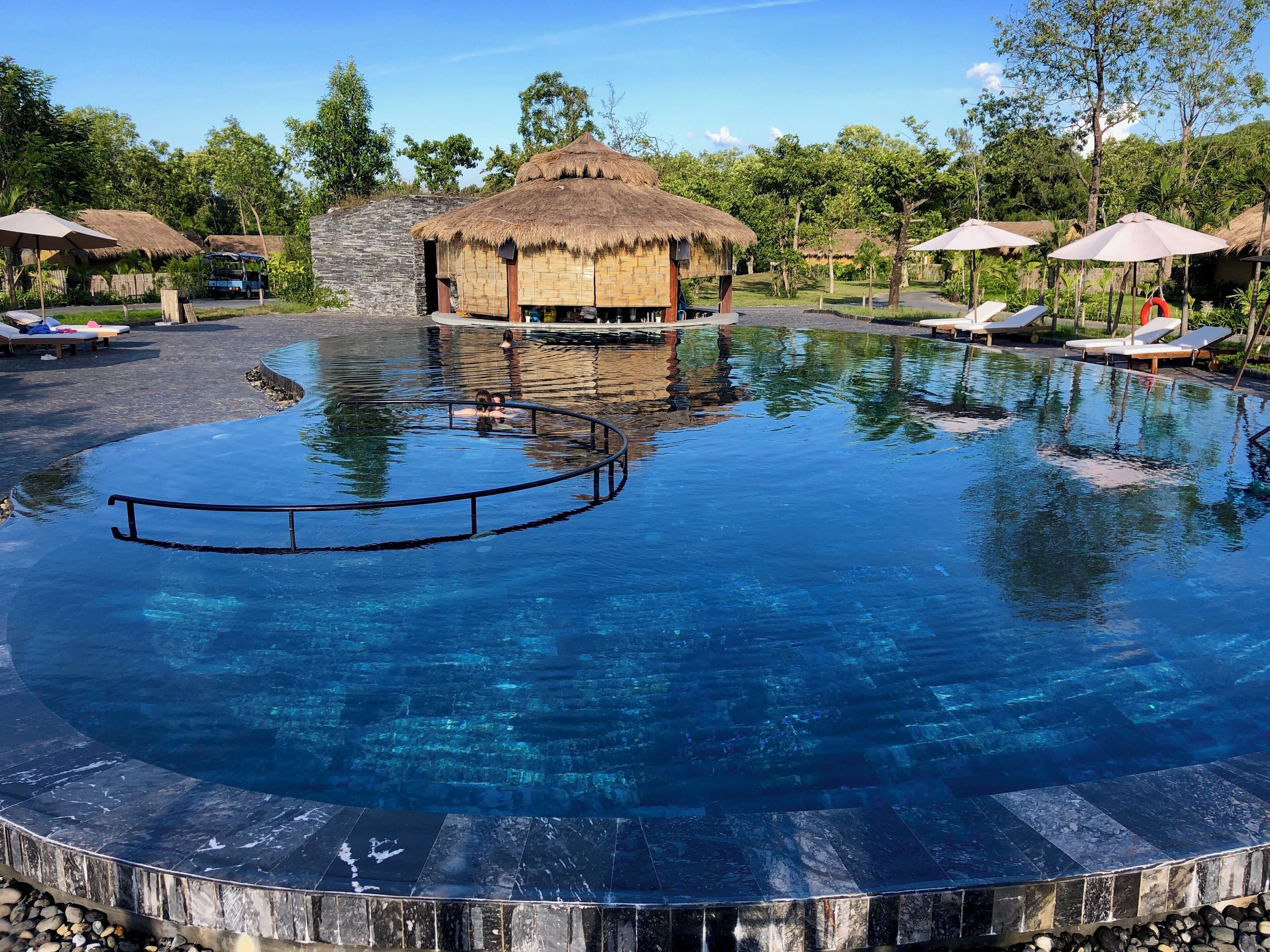 Swimming pool in the resort 