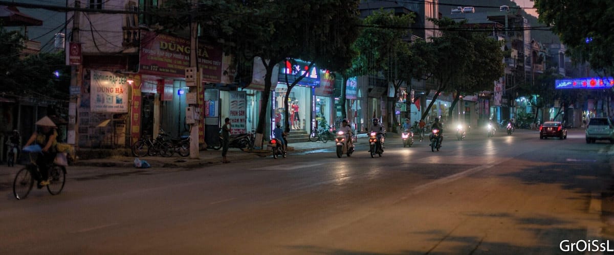 Sunset in the city of Son La.