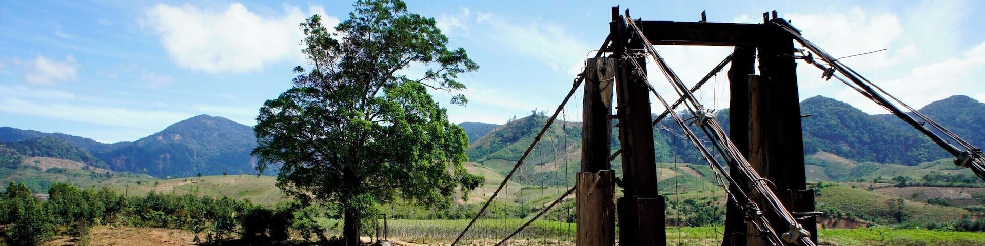 Would you dare entering this bridge on a windy day!?
Splendid views near Dak To in Vietnam. The mountains and valleys on the Ho Chi Minh trail are best seen by riding a motorbike.
#adventure #bridge #sky #localgem
