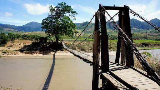 Would you dare entering this bridge on a windy day!?
Splendid views near Dak To in Vietnam. The mountains and valleys on the Ho Chi Minh trail are best seen by riding a motorbike.
#adventure #bridge #sky #localgem