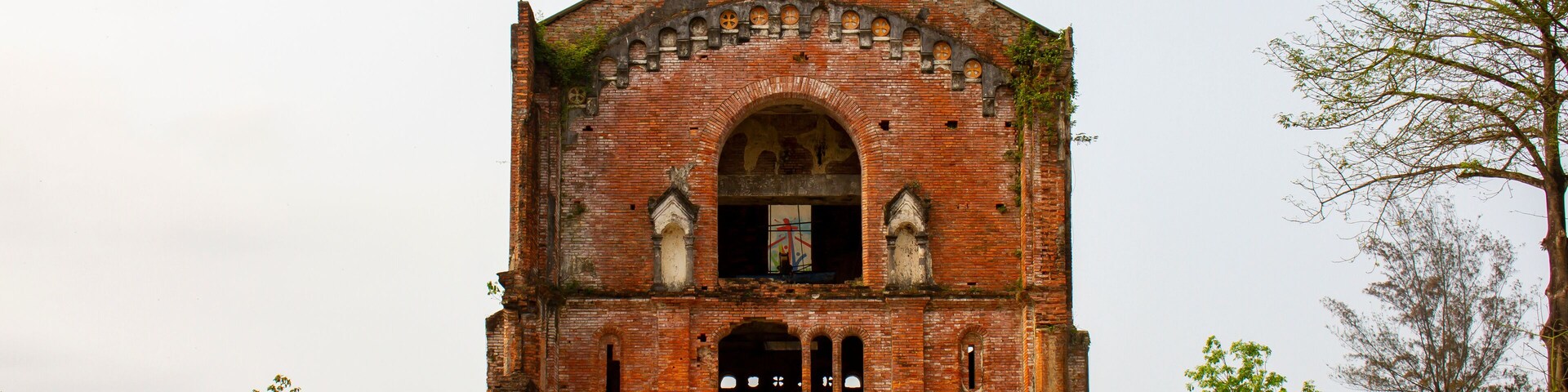 Old Bell Tower Of La Vang Church Remaining After Vietnam War In Hai Lang, Quang Tri, Vietnam. This Place Is One Of The Famous Pilgrimage Places Of The Catholics In Vietnam.