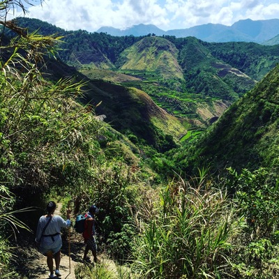 Having taken two buses, and numerous motorbikes, we then had a one hour trek through mountainsides and rice terraces to find the fabled tribal tatoooist; Whang Od. The last mamabatok tattoo artist in the Philippines.
