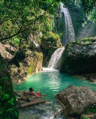 Inambakan Falls in Cebu, Philippines