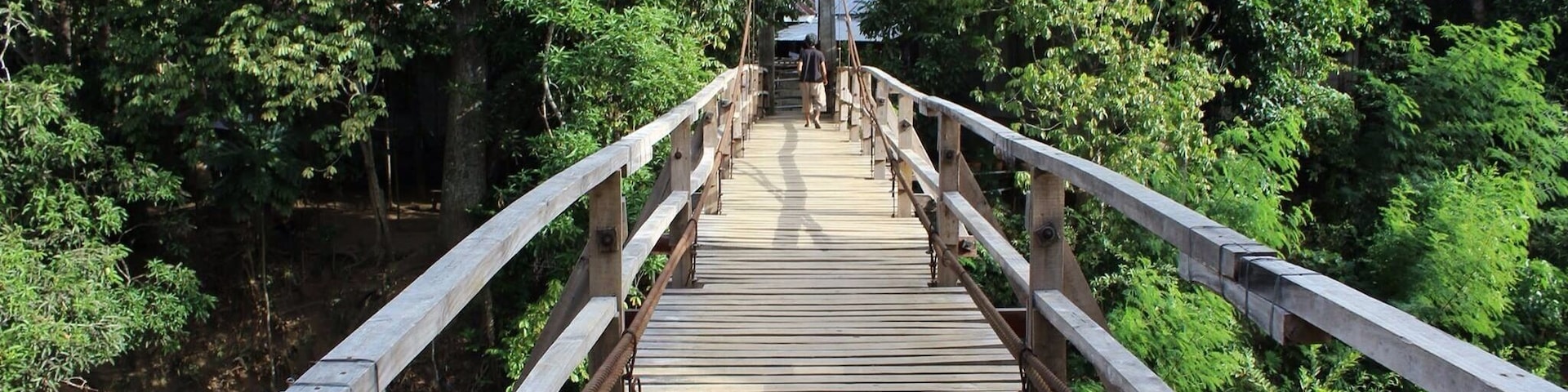 Sturdy hanging bridge helps pass people from one place to another