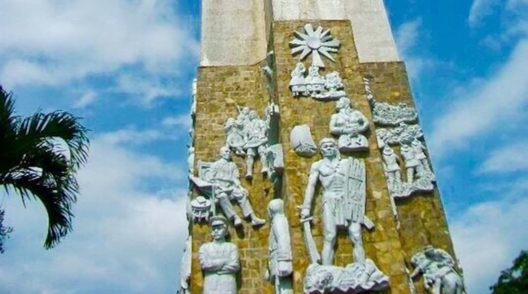 Mt. Samat is a historic mountain in the town of Pilar, Province of Bataan, Philippines. Located near its summit is the Mount National Shrine, a national shrine dedicated to the fallen Filipino and American fallen during World War II. There is an elevator inside so you can go up till the top of the cross and can see the beauty of the surroundings. Picture taken during family vacation. #Details Photo Sweepstakes