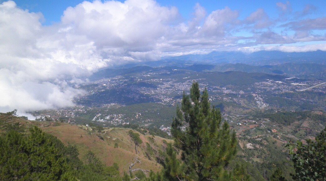 An overlooked from Mount Cabuyao (alternatively spelled as Mount Kabuyao) is a mountain in the Philippines located in the municipality of Tuba in the province of Benguet. Its summit, rising to more than 2,000 meters above sea level. It is commonly mistaken as Mount Sto Tomas, a taller mountain just beside it. This place offers an extra satisfying overlook to the City of Baguio And Mount Pulag.
