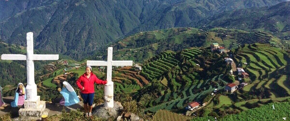 An amazing view of the rice terraces and vegetation at the summit of Mt. Timbak, Luzon's third highest peak. #CordilleraMountains #Philippines #hiking #mountains #nature
