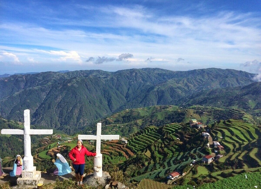 An amazing view of the rice terraces and vegetation at the summit of Mt. Timbak, Luzon's third highest peak. #CordilleraMountains #Philippines #hiking #mountains #nature