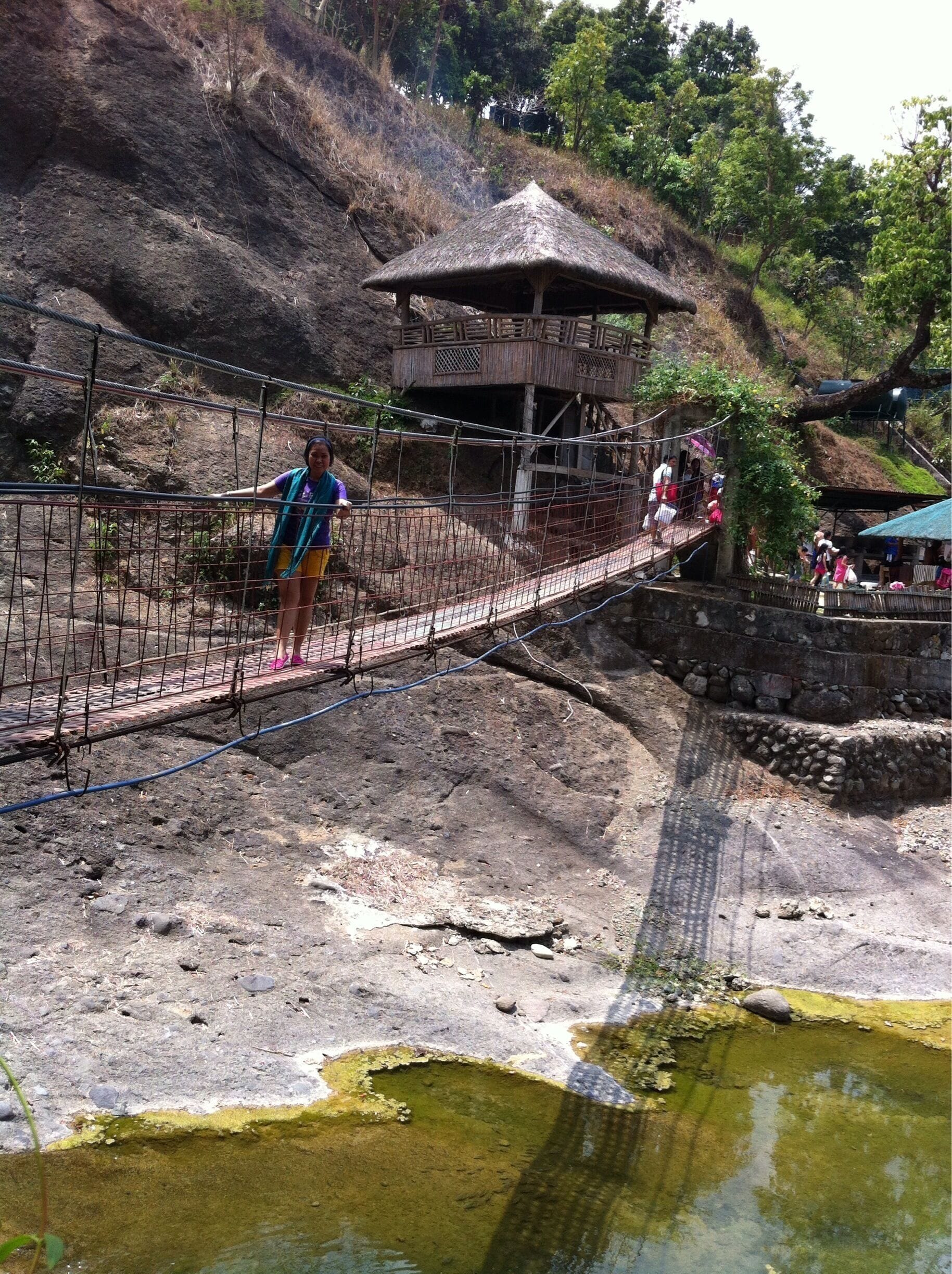 Shaky hanging bridge. A little scary!!!