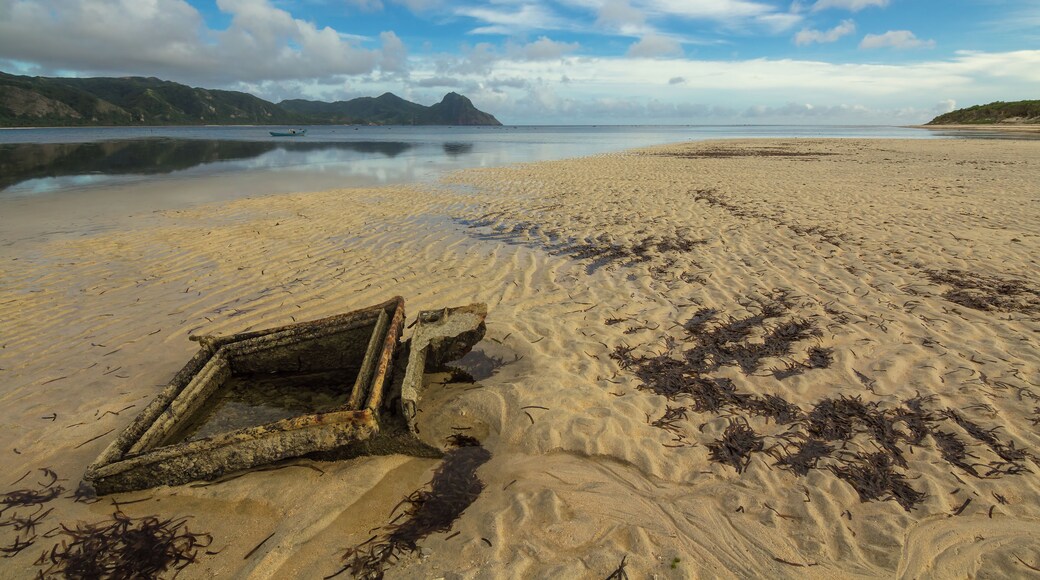 A short ride aboard the tataya (a small fishing boat without outriggers) across the sea and west of the small village of Nakanmuan in Sabtang found me in the uninhabited island of Ivujus/Vohas. There are no communities or residents here as it has been made a grazing island for cows. Aside from the bovine residents and the lush vegetation, the fine sandy beach is dotted with pieces of wreckage from old ships. In the photo, you can see the island of Sabtang from afar.
#Asia #Philippines #Batanes #travel #beach #island #adventure #nature #localsecrets