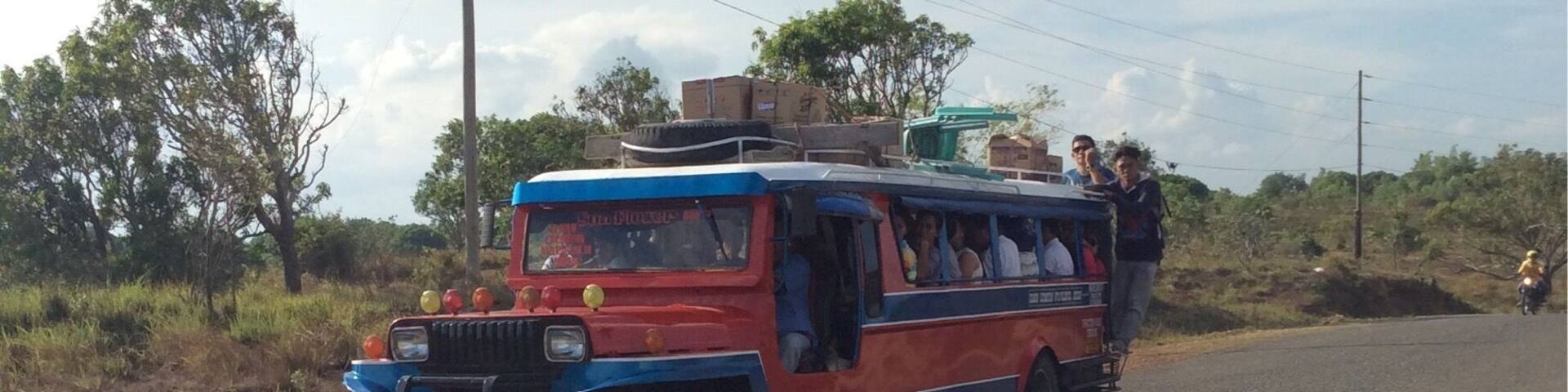 Jeepney. The main transportation in the Philippines.