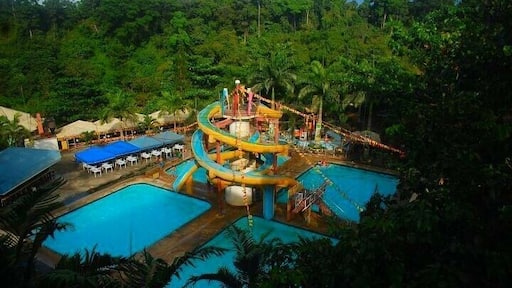 I was here 2 years ago. This is the view at Waig Crystal Spring Resort.