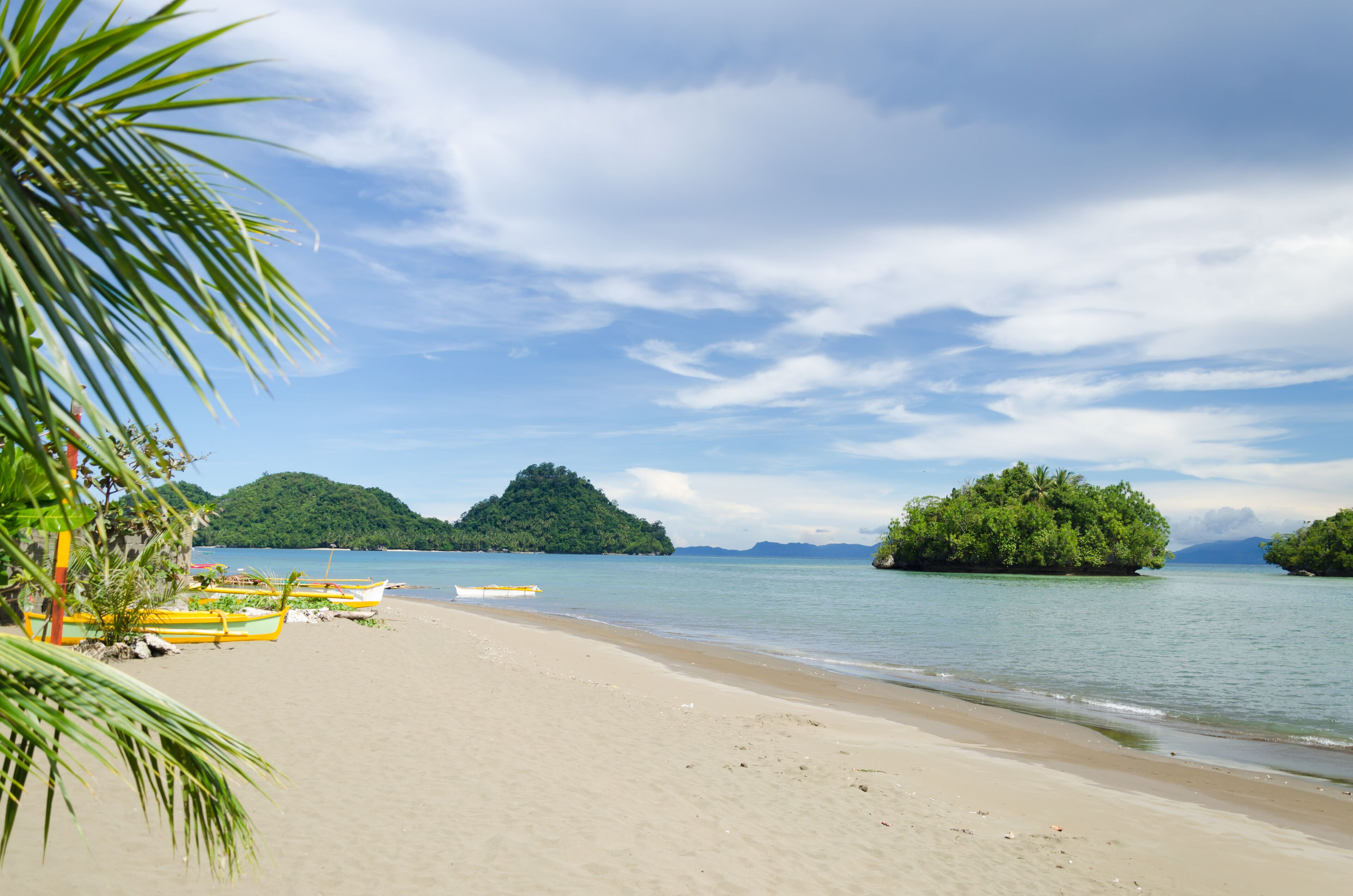 View and landscape of Mindanao Region, The Philippines, Lanuza area and Cortes.
