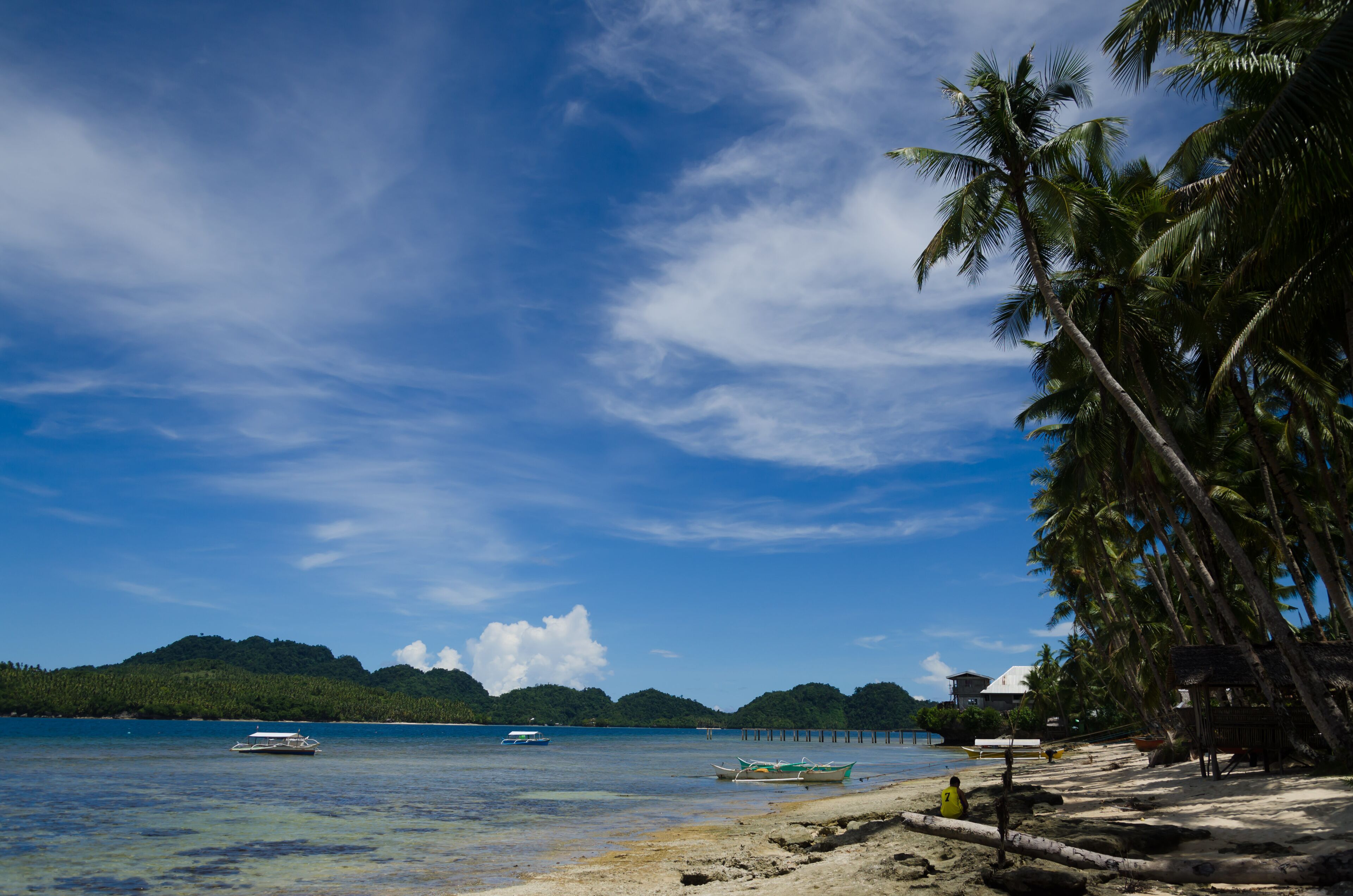 View and landscape of Mindanao Region, The Philippines, Lanuza area and Cortes.